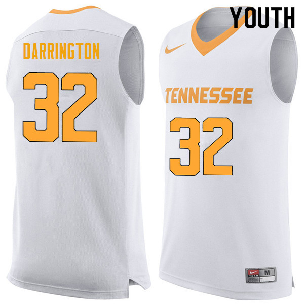 Youth #32 Chris Darrington Tennessee Volunteers College Basketball Jerseys Sale-White